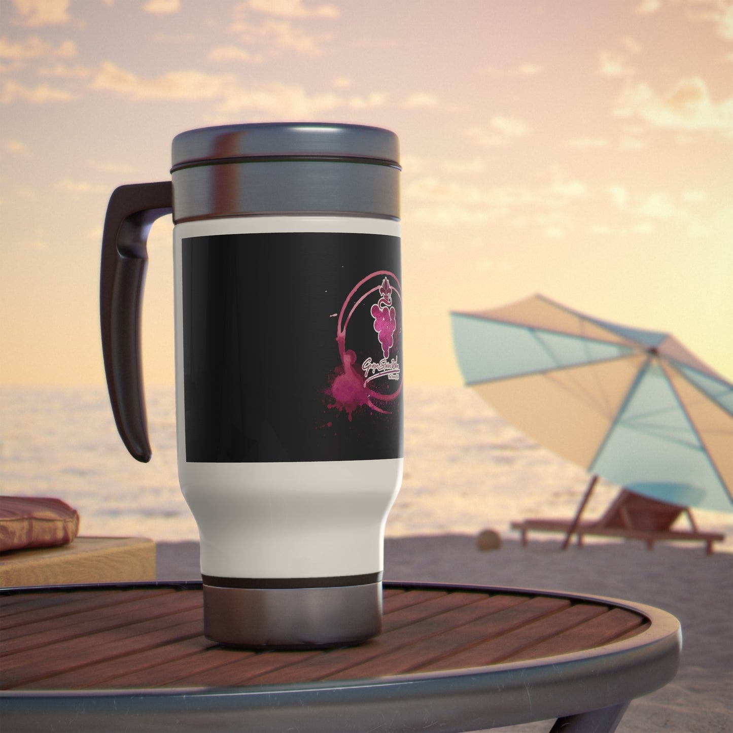 Stainless Steel Travel Mug (Black)